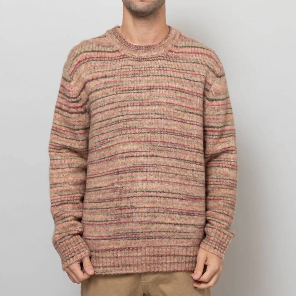 NEW WAX LONDON men's wilde crewneck sweater in space dye